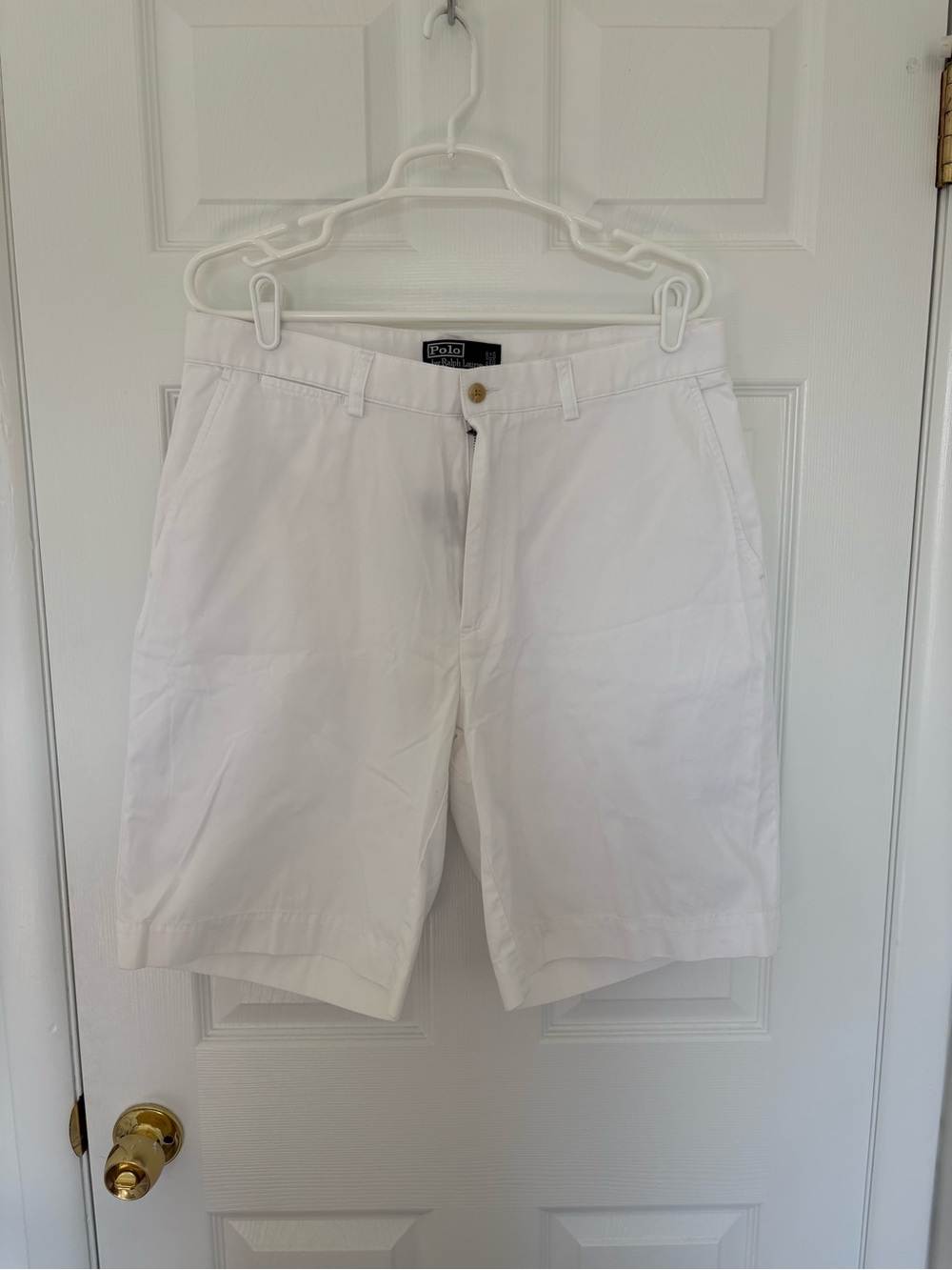 Polo by Ralph Lauren Men's White Flat Front Shorts